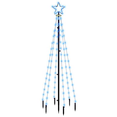 vidaXL juletræ med spyd 108 LED'er 180 cm blåt lys