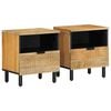 vidaXL sengeborde 2 stk. 40x33x46 cm massivt mangotræ brun