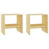 vidaXL sengeskabe 2 stk. 40x30,5x40 cm massivt grantr&aelig;