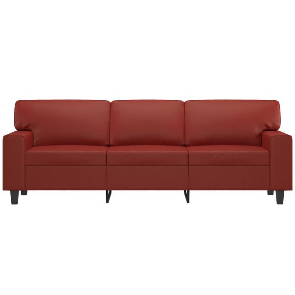 vidaXL 3-personers sofa 180 cm kunstl&aelig;der vinr&oslash;d