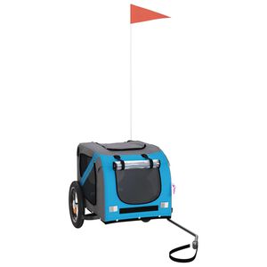 vidaXL cykeltrailer til k&aelig;ledyr oxfordstof og jern bl&aring; og gr&aring;