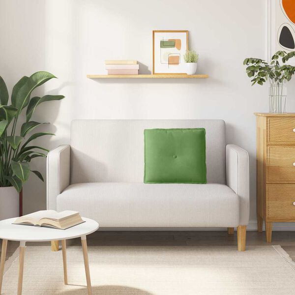 vidaXL Rygpude Lys gr&oslash;n 50 x 45 cm Velourstof