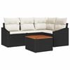 vidaXL Havesofa S&aelig;t 5 stk. Sort polyrattan