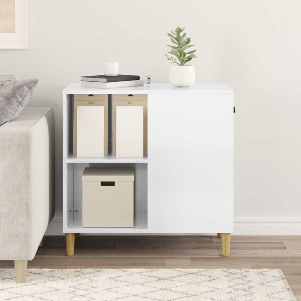 vidaXL Kat Hus Gloss Hvid 72 x 42.5 x 70 cm Konstrueret tr&aelig;