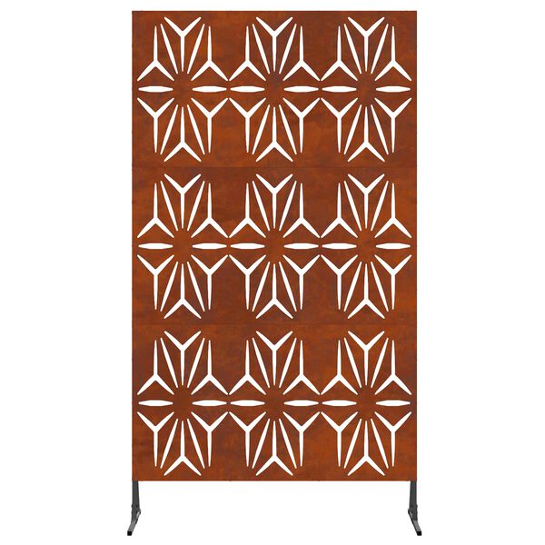 vidaXL Privatlivssk&aelig;rm Gr&aring; 100 x 50 x 180 cm Cortenst&aring;l