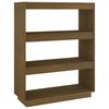 vidaXL bogreol/rumdeler 80x35x103 cm massivt fyrretr&aelig; gyldenbrun