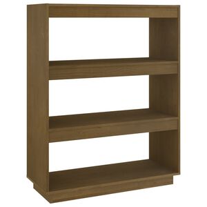 vidaXL bogreol/rumdeler 80x35x103 cm massivt fyrretr&aelig; gyldenbrun