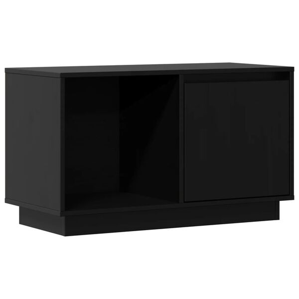 vidaXL tv-bord 74x35x44 cm massivt fyrretræ sort