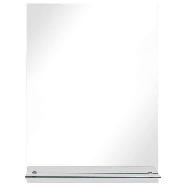 vidaXL v&aelig;gspejl med hylde 50x70 cm h&aelig;rdet glas