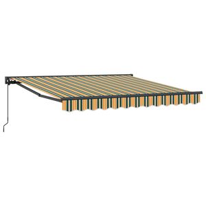 vidaXL Markiseramme Gr&oslash;n og Gul 300 x 250 cm