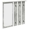 vidaXL V&aelig;gmonteret Jakkeholder V&aelig;gmonteret Betongr&aring; 84 x 10 x 80 cm