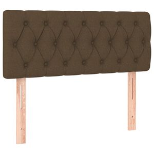 vidaXL sengegavl 90x7x78/88 cm stof m&oslash;rkebrun
