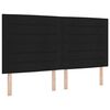 vidaXL LED Box Spring Bed med madras Sort 180 x 200 cm Stof