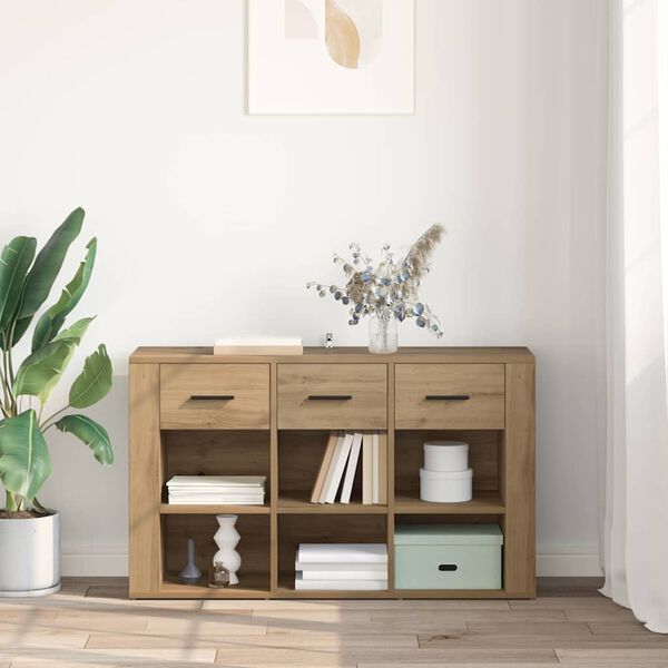 vidaXL Sideboard Artisan Egetr&aelig; 100 x 30 x 59,5 cm Konstrueret tr&aelig;