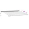 vidaXL markise m. LED 450x350 cm automatisk betjening antracitgr&aring; hvid
