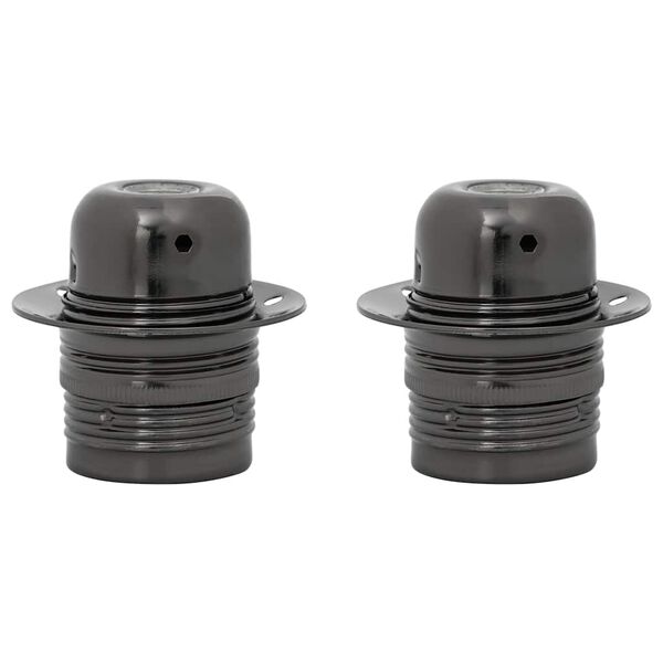 vidaXL lampeholdere 2 stk blank sort E27