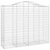 vidaXL buet gabionkurv 200x50x160/180 cm galvaniseret jern