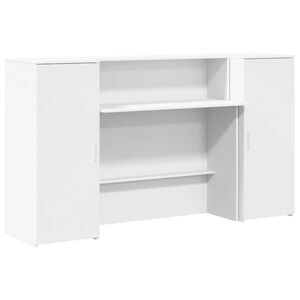 vidaXL receptionsdisk hvid 180x50x103,5 cm konstrueret tr&aelig;