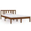 vidaXL sengeramme 120x190 cm Small Double massivt tr&aelig; gyldenbrun