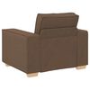 vidaXL Sofa 3 pcs Brun 220 x 80 x 84 cm Linned-blandet stof