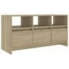 vidaXL tv-bord 102x37,5x52,5 cm konstrueret tr&aelig; sonoma-eg