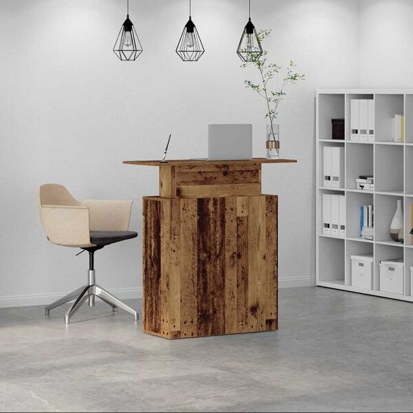 vidaXL receptionsskranke 100x40x104 cm konstrueret træ antikt træ