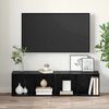 vidaXL TV-m&oslash;bels&aelig;t 2 pcs Sort eg 37 x 35 x 72 cm Konstrueret tr&aelig;