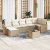 vidaXL Havesofa Sæt med pude 8 pcs Beige og creme polyrattan