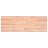 vidaXL bordplade 120x40x(2-4) cm naturlig kant behandlet træ lysebrun