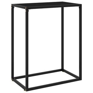 vidaXL konsolbord 60x35x75 cm h&aelig;rdet glas sort