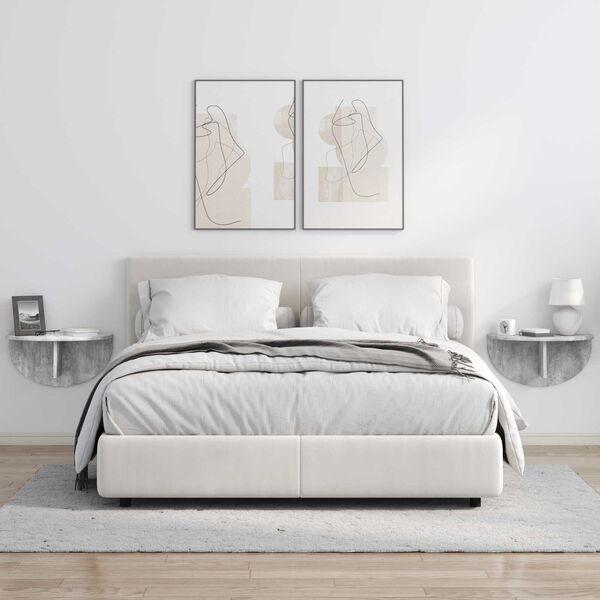 vidaXL V&aelig;ghylde V&aelig;gmonteret Beton Gr&aring; 48 x 24 x 24 cm Konstrueret tr&aelig;