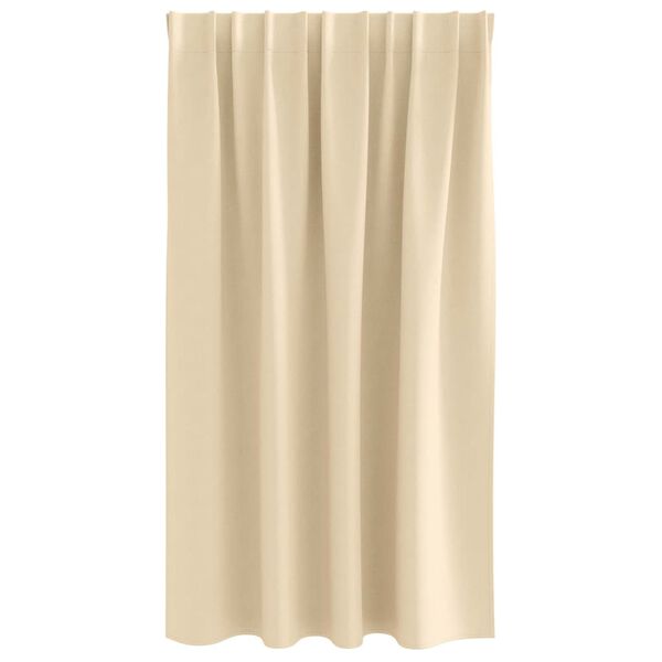 vidaXL M&oslash;rkl&aelig;gningsgardiner med ringe 2 pcs Creme 140 x 140 cm