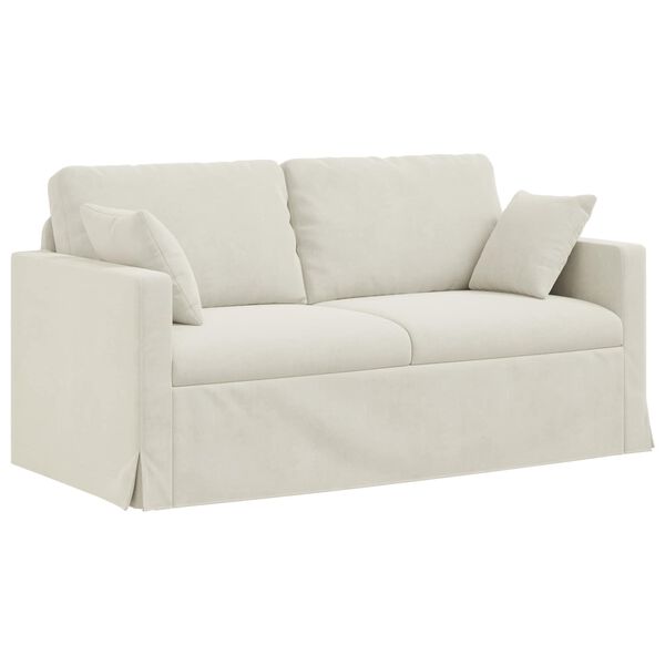 vidaXL Sofa Creme 158 x 78 x 80 cm Fl&oslash;jl