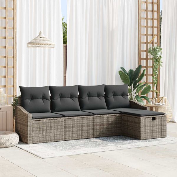 vidaXL Sofa Sæt med pude 6 pcs polyrattan