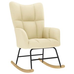 vidaXL gyngestol stof cremefarvet