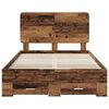 vidaXL Sengestel med skuffe Gammelt tr&aelig; 120 x 190 cm Konstrueret tr&aelig;