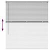vidaXL Persienner med gardiner S&oslash;lv 130 x 120 cm Aluminium