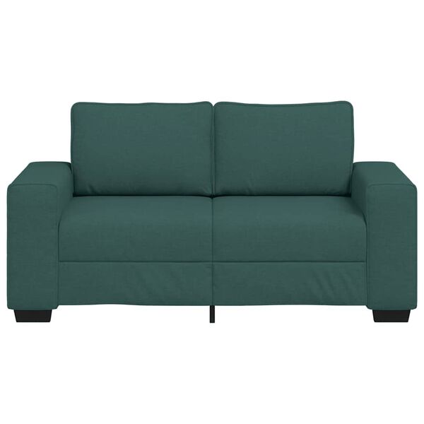 vidaXL 2-personers sofa 160x77x82 cm stof m&oslash;rkegr&oslash;n
