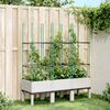 vidaXL plantekasse med espalier 120x40x142,5 cm PP hvid