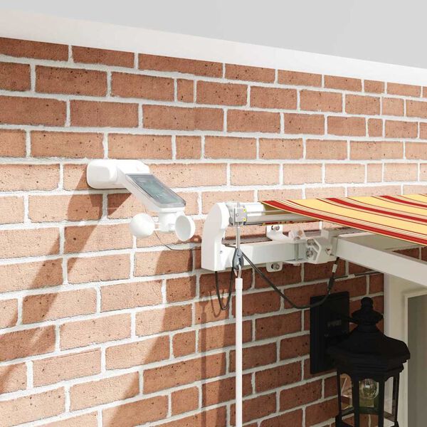 vidaXL Utr&aelig;kkelig Markise Gul og orange 500 &times; 300 cm