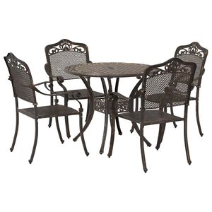 vidaXL Have Spisebordss&aelig;t 5 pcs Bronze Aluminium