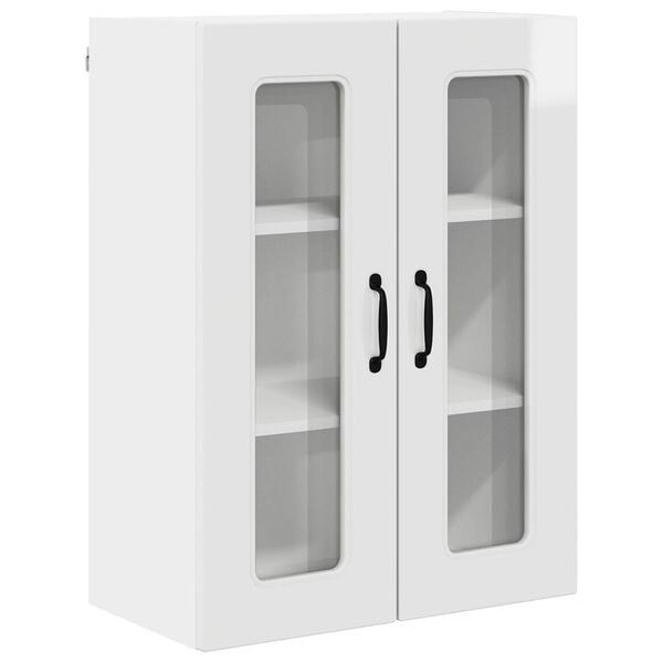 vidaXL K&oslash;kkenskab med opbevaring Kalmar H&oslash;j gloss hvid 60 x 31 x 80 cm