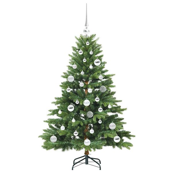 vidaXL Kunstigt juletræ med 150 LED'er Grøn 120 cm PE og PVC