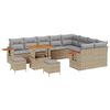 vidaXL Havesofa S&aelig;t 12 pcs Beige polyrattan