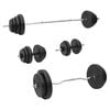 vidaXL v&aelig;gtstang og h&aring;ndv&aelig;gt med skiver 120 kg