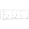 vidaXL udend&oslash;rs hundeg&aring;rd 6x2x2 m galvaniseret st&aring;l s&oslash;lvfarvet