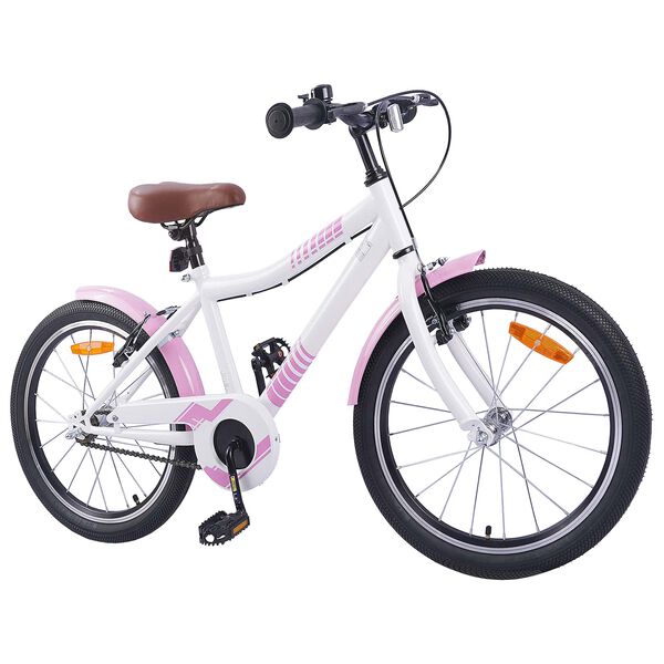vidaXL B&oslash;rnecykel 18 tommer til 5-7 &aring;r gammel Lys pink