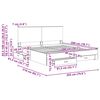 vidaXL Sengestel med hovedg&aelig;rde Sonoma eg 200 x 200 cm Konstrueret tr&aelig;