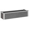 vidaXL H&oslash;jbed Gr&aring; 100 x 30 x 22 cm WPC og Aluminium