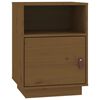 vidaXL sengebord 40x34x55 cm massivt fyrretr&aelig; gyldenbrun